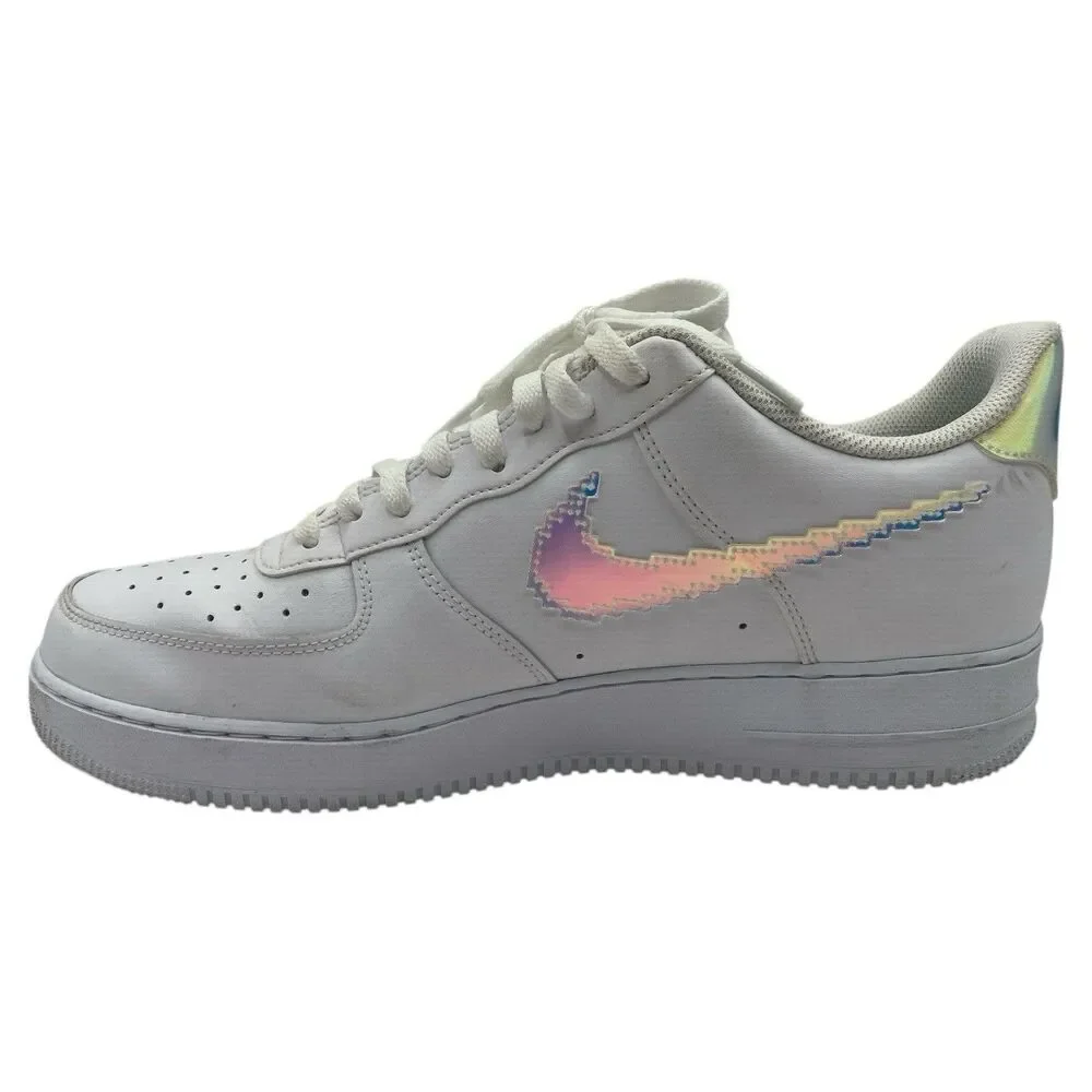 Nike Air Force 1 Low Iridescent Pixel White Multicolor CV1699-100 Men's Size 13